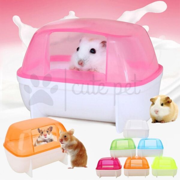 COD Hamster Toilet Bathroom Hamster Small Pet Bathroom Bath Sand Room House Sauna Toilet Hamster bathroom house Small Pet Hamster Plastic Dustproof Bathroom Sauna Toilet Bathtub Shower Room Pet Hamster Bathroom Bath Sand Room Sauna Toilet