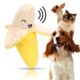 PET Animals Cartoon Banana Stuffed Squeaking Pet Toy Cute Plush Puzzle For Dogs Cat Chew Squeaker Dog Puppy Chew Toy Squeaky Plush Sound Cute Fruits Banana Design Toys Plush Puppy Honking Squirrel For Dogs Chew Toy