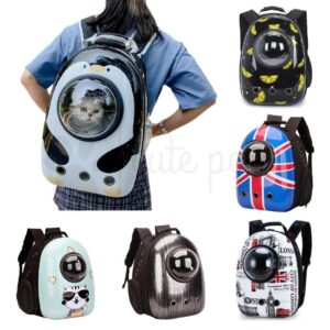PET Transparent Breathable Capsule Pet Cat Dog Backpack Carrier Outdoor Travel Bag Breathable Portable Pet Space Bag Cat Cage Pet Carrier Bubble Backpack Airline Approved Transparent Capsule Carrier Backpack Outdoor Travel Puppy Cat Backpack Carrier Bag