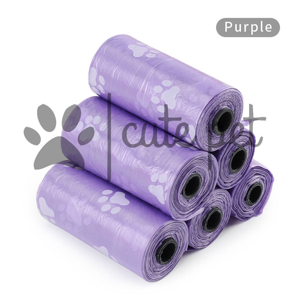 Pet biodegradable custom logo printed dog poop bag pet waste bags compostable dog poop bag drawstring dog poop bag dog waste bag