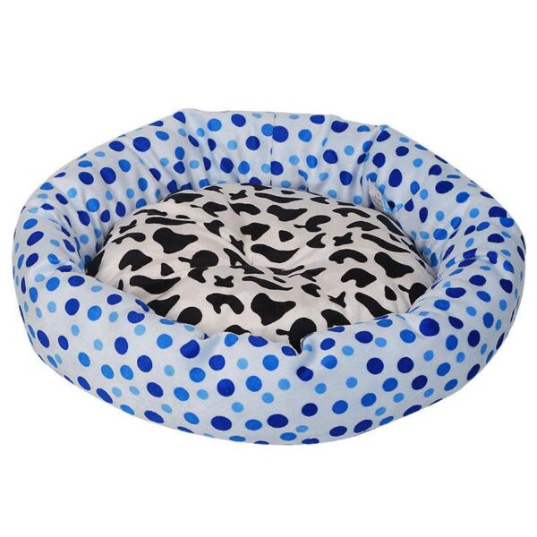 Colorful Leopard print Winter Warm Dog Bed Pet Dog House Soft Cat Dog Pets Cushion Puppy Kitten Plush Mat Dots Printing Kennel Dog Cat Nest Pets Sofa